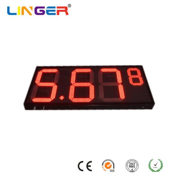 P8 P10 P12 Pixel Pitch Digital Gas Price Signs Red Gas Price Sign Numbers With Customized Size