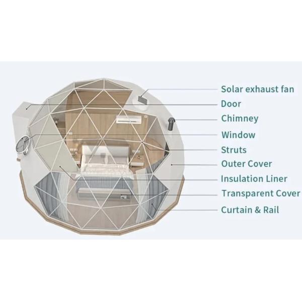 Специальный коммерческий геодезический купол Внешний водонепроницаемый свадебный праздник Большой купольный шатер для мероприятий