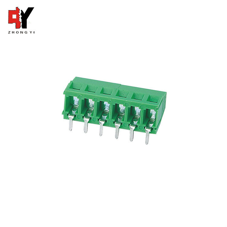 клетка терминала винта прямоугольная HQ128R держателя Pcb 300V 5.0mm латунная