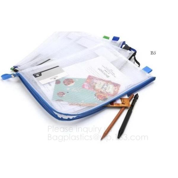 Office Stationery Plastic Pp File Bag A4 Document Pouch B6 Zipper Wholesale File Folder Bag School Stationery Supplies,