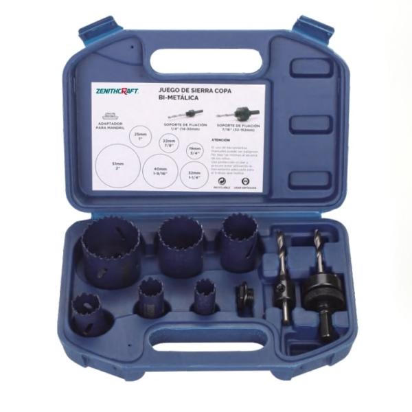 60mm 70mm 73mm 9 Piece Hole Saw Kit Bi Metal Hole Saw Painting Surface