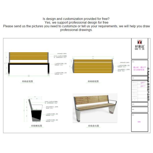 Recycled Antioxidant EN840 Cast Iron And Wood Garden Bench