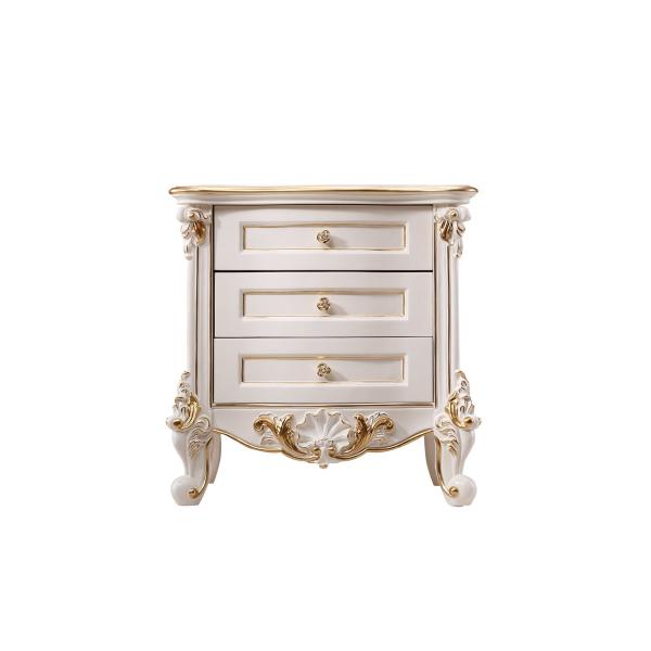 Luxury Fabric Bed Sets of Ivory White wooden Furniture in high quality brands from China factory for Villa house