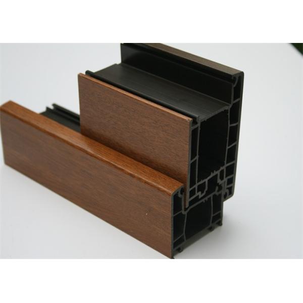 удвойте прокатанную оконную раму орденской ленты окна профилей 60мм в коричневом цвете