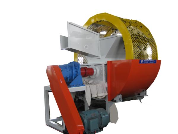 15kw Motor Power 2 Shaft Shredder Waste Truck Car Tire Debeader Machine 20-50 Tyres / Hour