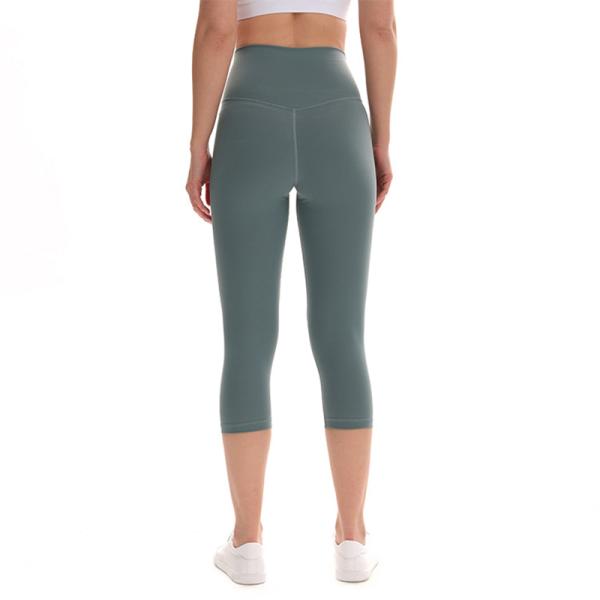 Spandex Polyester Women Gym Leggings Ladies Elasticated Cropped Trousers