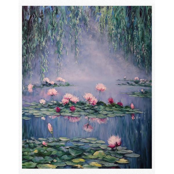 Tamaño personalizado Colorido de la flor de pintura al óleo acrílico para la decoración del hotel Personalizado pintado a mano