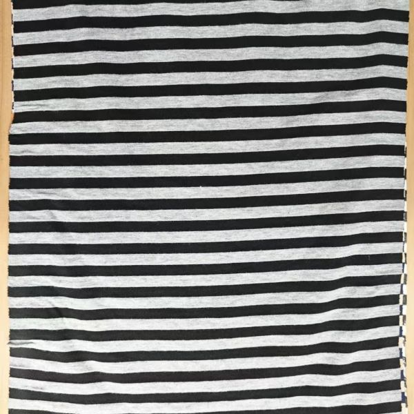 Breathable And Soft Striped Knit Fabric Durable And Smooth For Polo Shirt