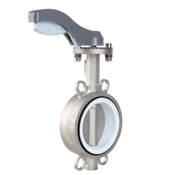 Wafer Butterfly Valve with Stainless Steel Disc pn16 ansi150lb jis 10k handle manual wormgear rotork