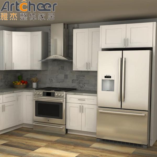 Affordable Flat Pack Kitchen Cabinet with HPL/HPDL Door Material and Customized Design