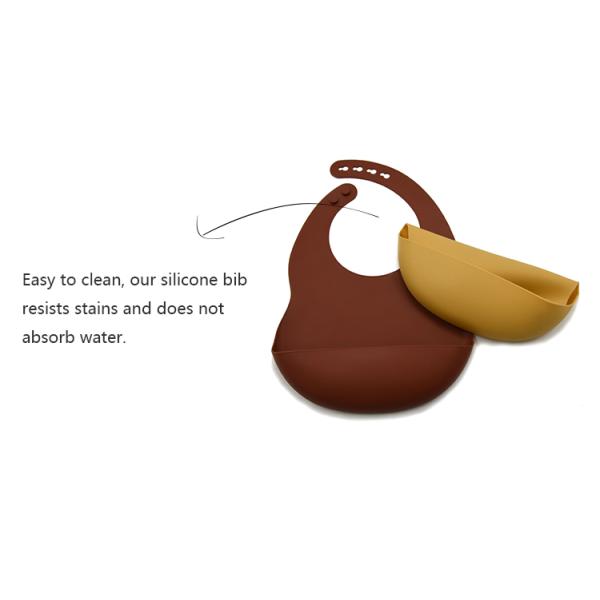 Waterproof Drool  Baby Bib Catcher FDA Medical Grade Silicone