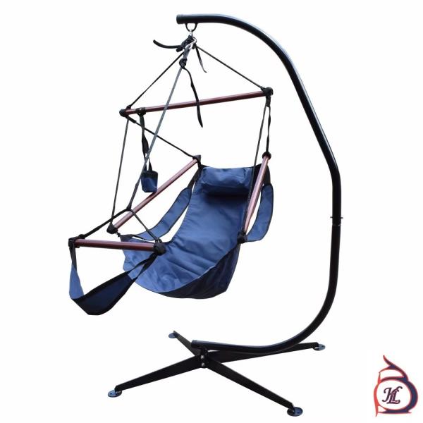 Modern  GOURD Outdoor Hammock Chair Stand With Luxury Padded Cushion Max Weight 330 Lbs
