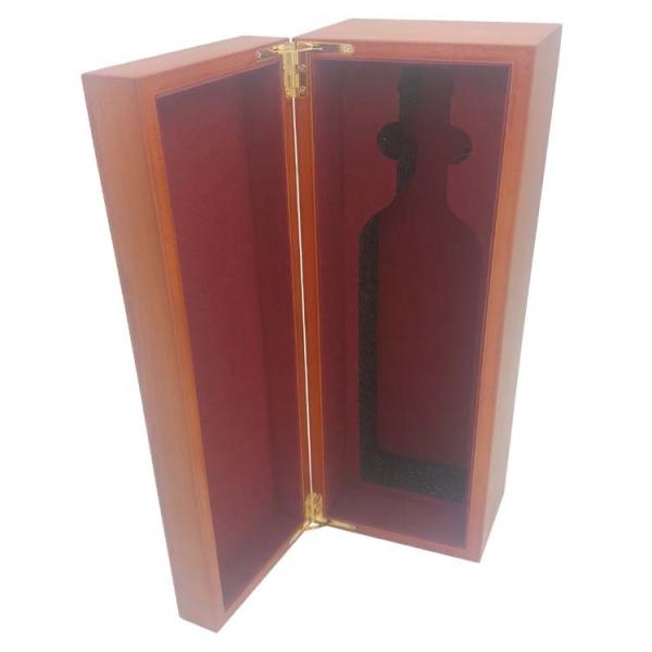 Luxurious Custom Wine Boxes Wooden with Velvet Insert 12x4x4 Inches