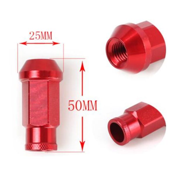 D1SPEC Ultra-Lightweight 6065 Alloy Tire Nut with M12 Thread for Cars and Hub Applications