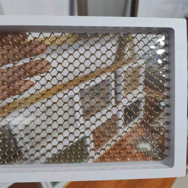 Decorative Aluminium Metal Decorative Fireplace Wire Curved Mesh Water Chain Curtain Wall Architectural Drap Steel