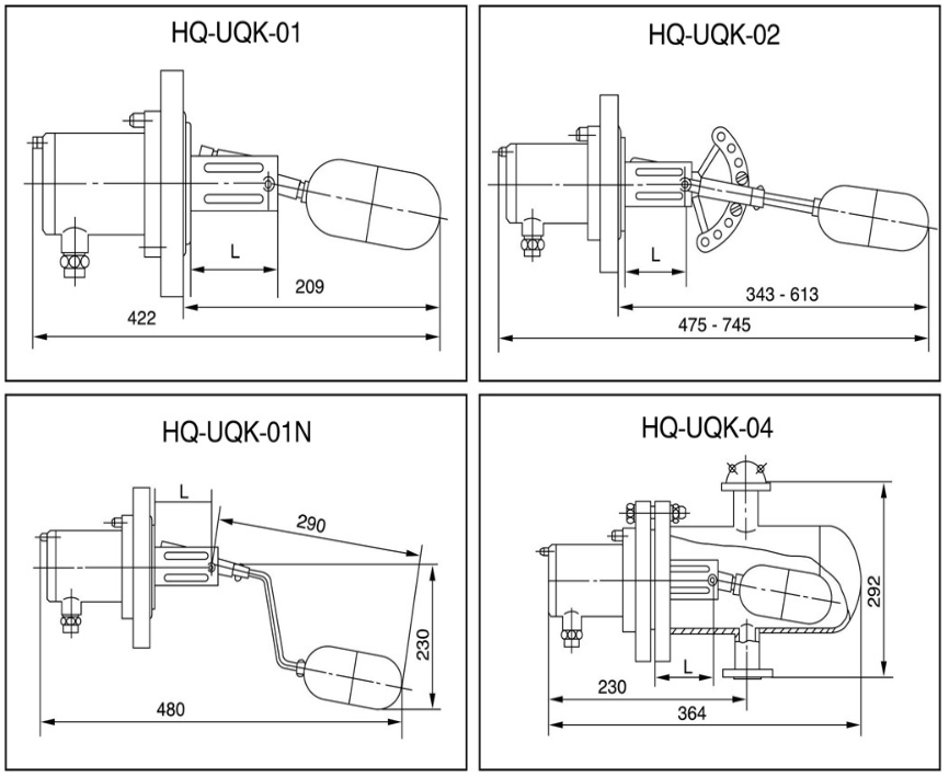 UQZ-1/2 Float Liquid Level Gauge