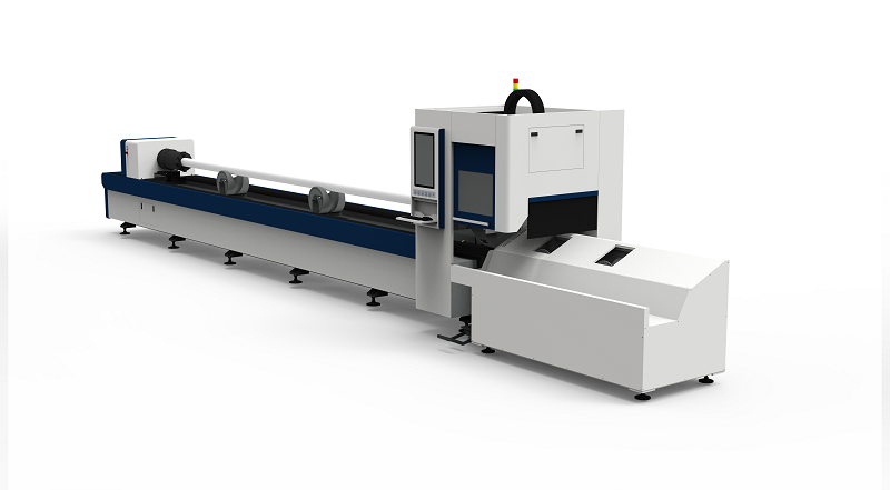 Water Cooling 1500w Laser Cutter Round Square Tube Horizontally Mounted Lathe Beveling Cutting