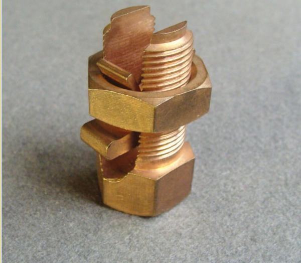 Conector aterrando de cobre do conector rachado feito sob encomenda do parafuso do tamanho para o fio do cabo
