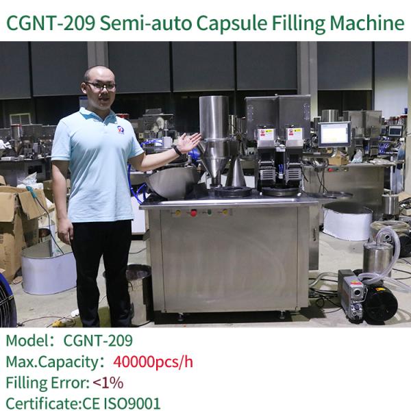 Semi - Auto Capsule Filling Machine 40000 Pcs/H For Powder Pellet