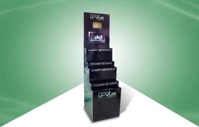 Suportes de exposição do contador do cartão da série da promoção 3 do logotipo com tela