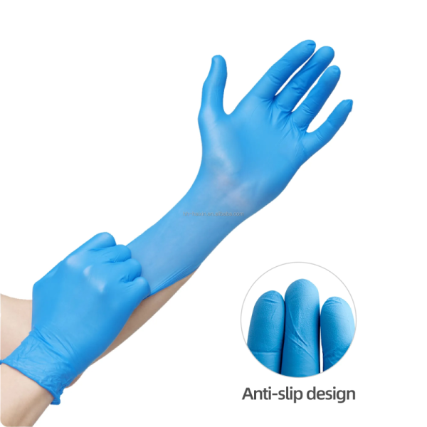 Haixin Powder Free Food Grade Work Hand Medical Disposable Nitrile Gloves