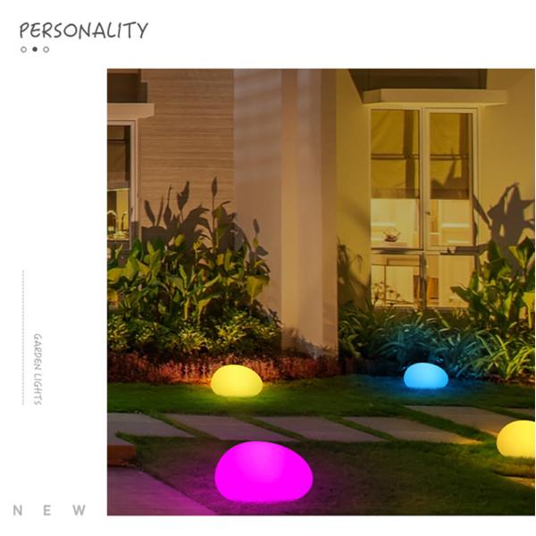 Outdoor Garden Stone Solar Lawn Light Ground Plug Colourful LED Solar Lights