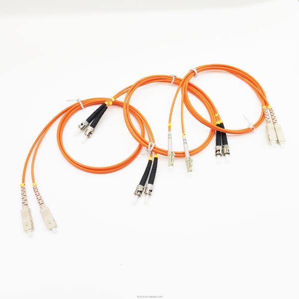 High Speed Fiber Optic Cables LC UPC To ST UPC Fiber Optic Patch Cord Custom FTTH Optical Fiber Cable