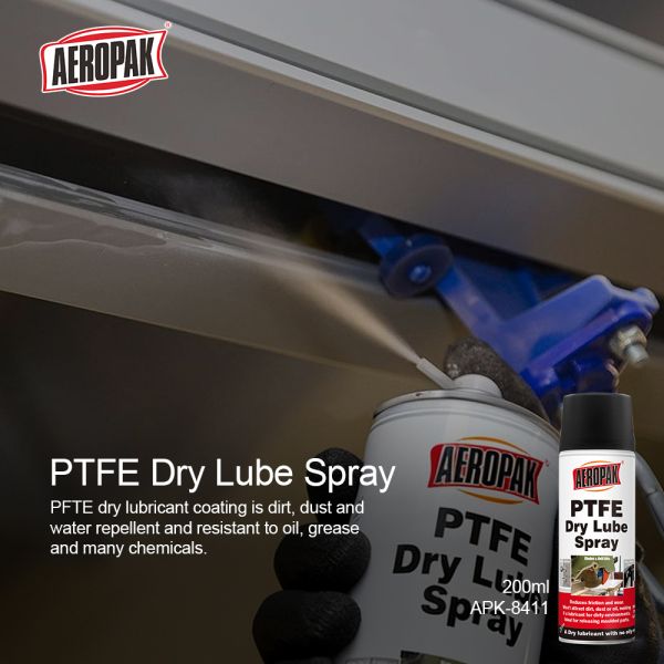 AEROPAK Penetrating PTFE Dry Lube Spray Lubricant 200ml Aerosol Special Formula Reduce Corrosion Friction Wear Waterproof High