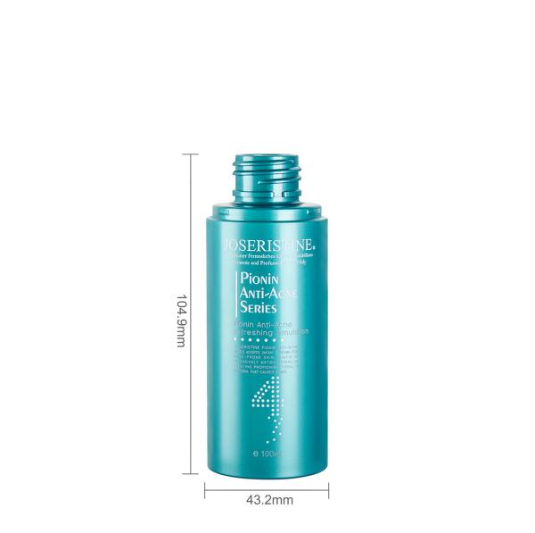 Botelha de PET de plástico de bomba de loção cilíndrica de 100 ml ecológica com tampa superior