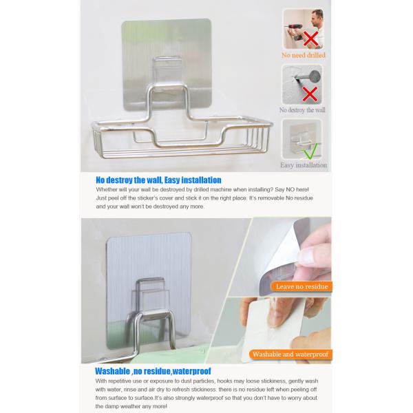 Держатель блюда мыла Bathroom собственной личности слипчивый установленный для хранения и организатора