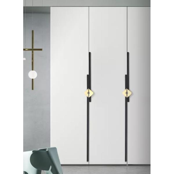 Aluminum + Zinc alloy Material  Wardrobe/cabinet Handle with 128-960mm Hole distance