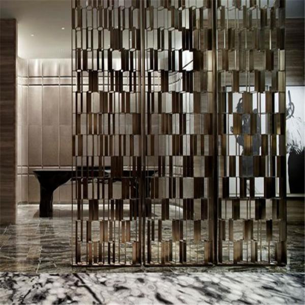 Hot sale hotel decor metal screen partition wall panel  for private screen room divider