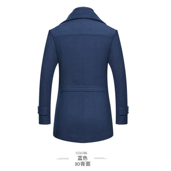 NO Needle Detection Fashion City 24-35Years old Men's Plus Size Double Collar Woolen Coat