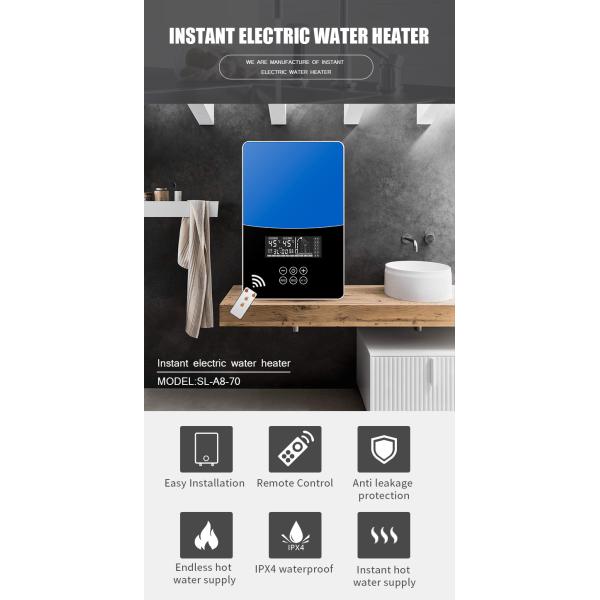 220V Portable Geyser Water Heater Endless 7kw Tankless Water Heater