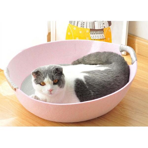 Stocked 48*45*17cm Felt Cat House Sleeping Bed