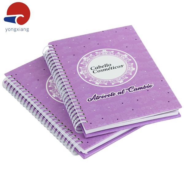 Hardcover Custom Planner Printing Purple A5 Spiral Planner Full Page Planning