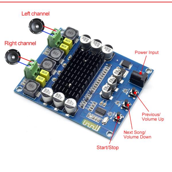 2*50W Wireless Digital Power Amplifier Board for DIY Speaker Amplification TPA3116D2