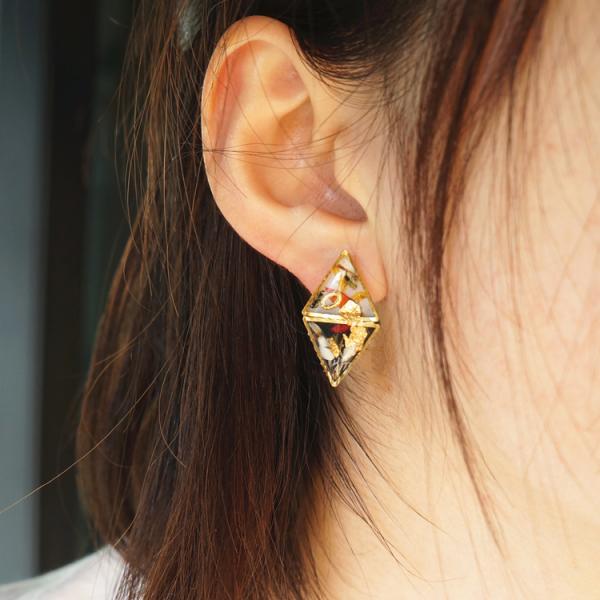 Most Popular Black Romantic Rhombus Shape Unique S925 Earrings Accessories