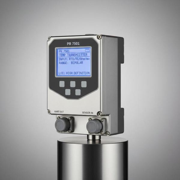 Field Mounted HART Temperature Transmitters PR 7501 With High Definition LOI Selectable Backlight