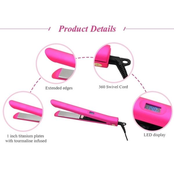 Ceramic Plate Hair Straightening Tools Fast Heating With Mini LED Display