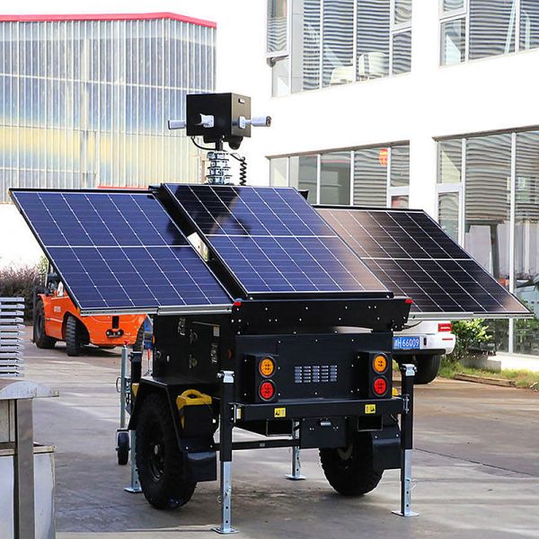 Solar Powered Portable Light Towers Disaster Relief Operations High Efficiency Mobile LED Light Tower