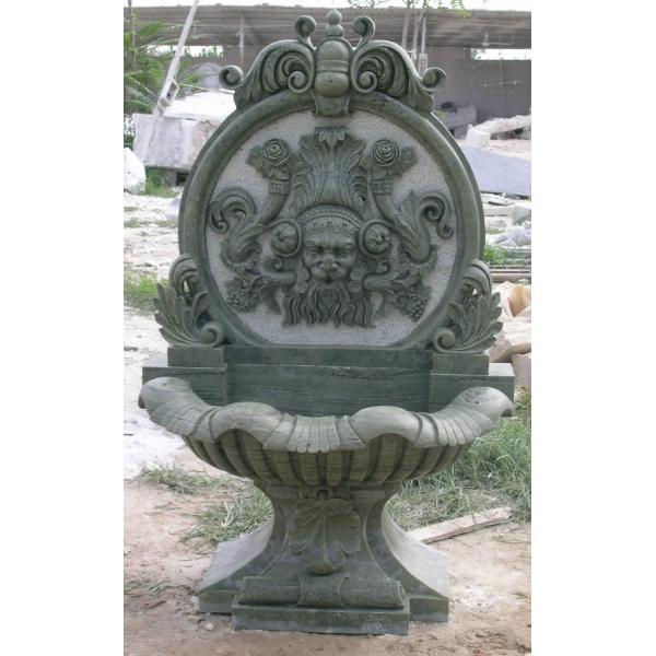White Marble Stone Water Fountain With Lion and Horse Statue