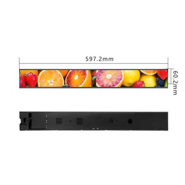 23.1 Inch Wall Mount Stretched Bar LCD Display , Retail Store Display For Advertising