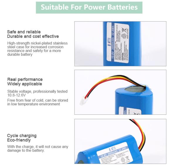 18650 3S 10.8V 3000mAh Rechargeable Lithium Ion Battery Pack for Electric Scooter/Car/Toy