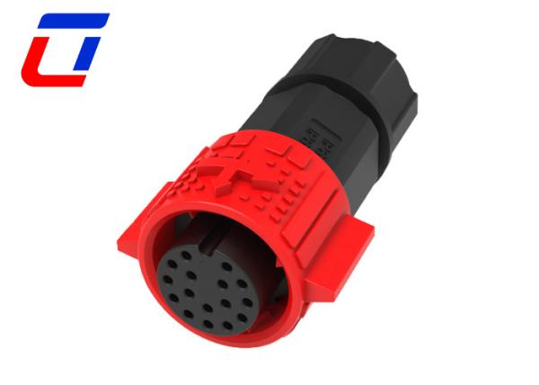 IP67 M19 Outdoor 16 Pin Round Cable Connectors Male Female Waterproof
