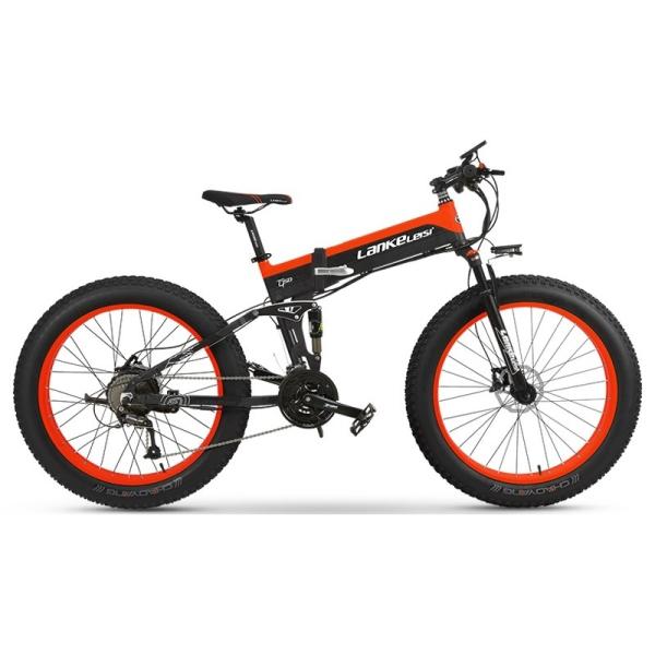 LANKELEISI 26 Inch Big Wheel Electric Bike Hydraulic Disc Brake High Strength
