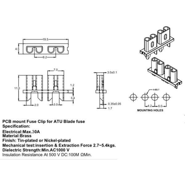 Medium Vertical Blade Fuse Holder
