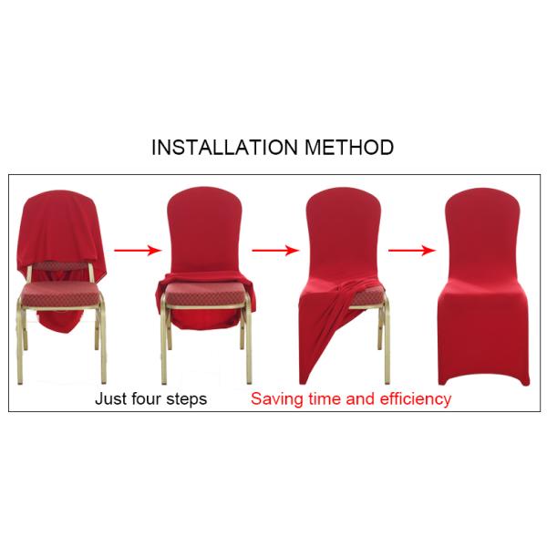 Plain Dyed 220gsm Spandex Elastic Banquet Chair Covers