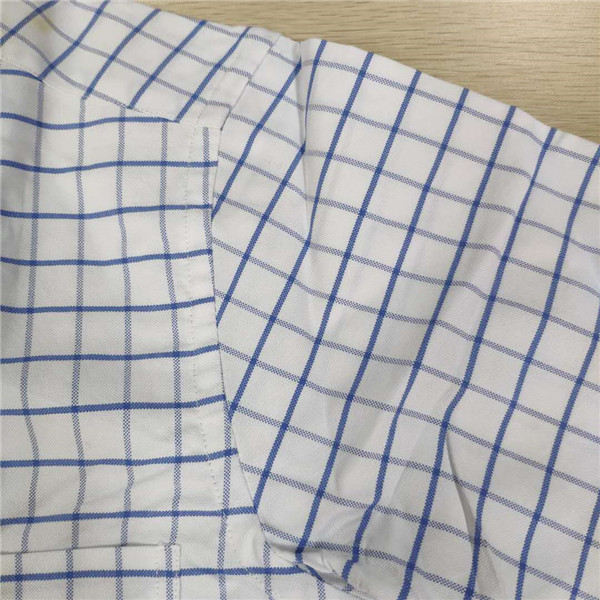 Short Sleeve Stylish Casual Shirts Checks Style 100% Cotton Fabric Normal Thickness
