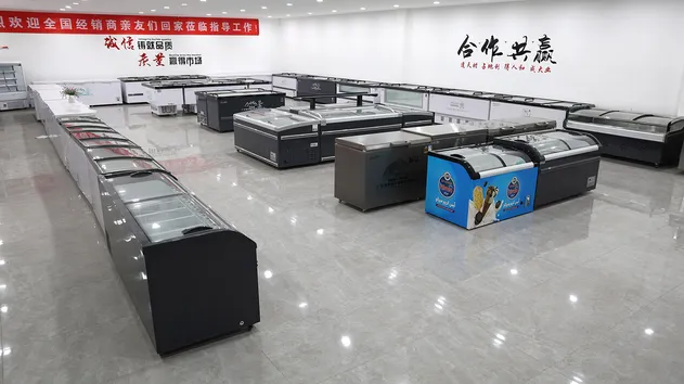 340W Combined Island Freezer Thermostat Commercial Refrigeration Equipment Double Doors